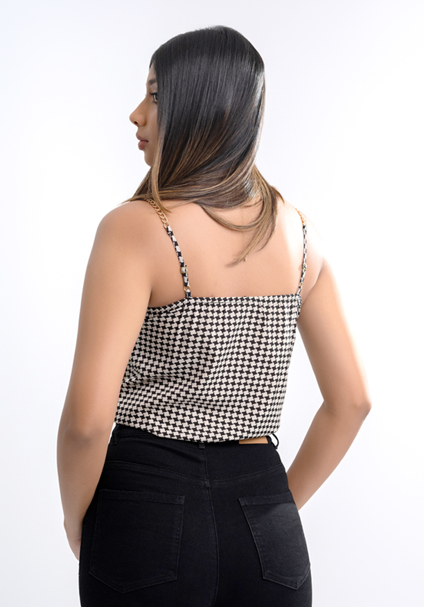 LORA V NECK CROP BLOUSE